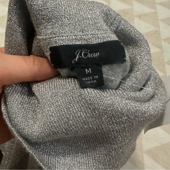 NWOT j crew Turtleneck sweater in metallic knit - Picture 3 of 3